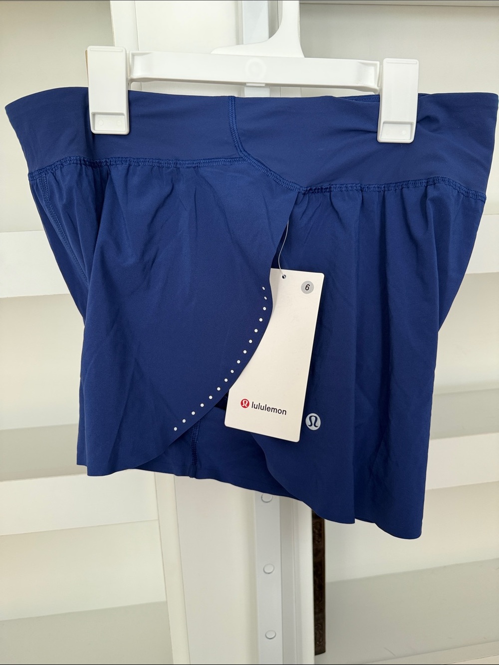 NWT Lululemon Fast and Free High Rise Split Shorts Sz Medium Club Blue